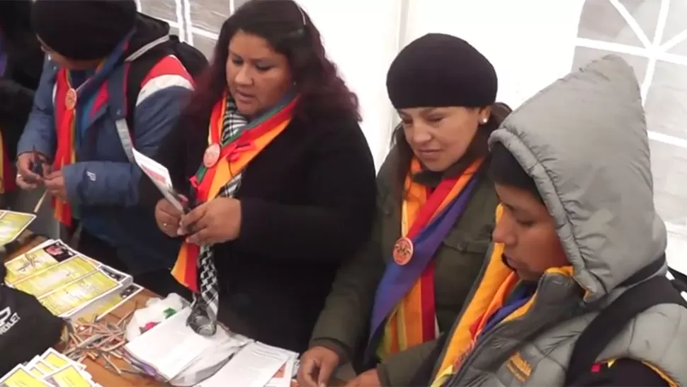 PREPARATIVOS. La marcha se realizará mañana, en el microcentro de la capital de Jujuy. CAPTURA DE VIDEO