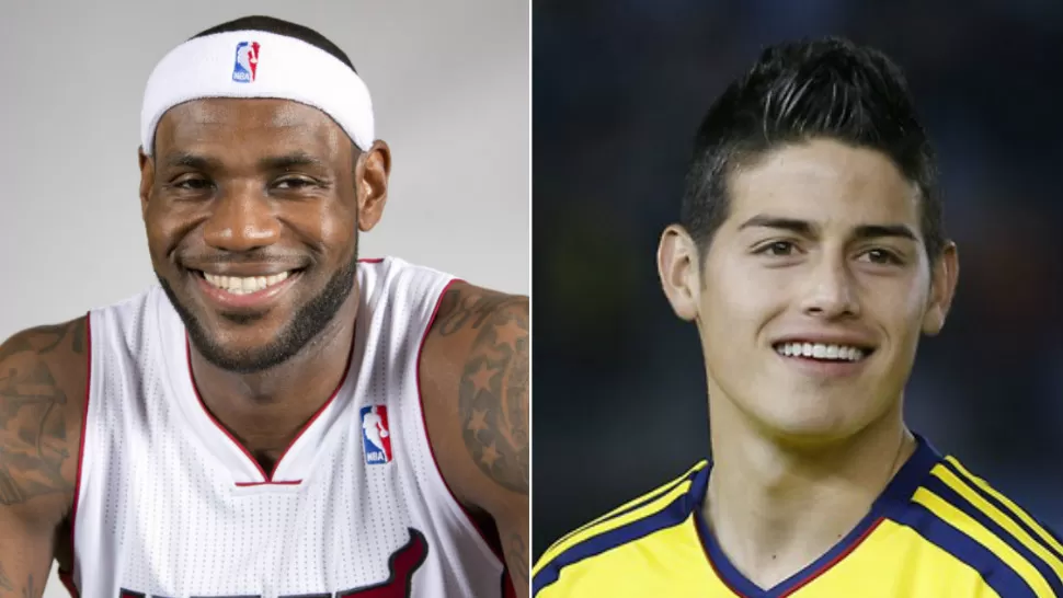 JAMES A JAMES. íViendo este partido de Colombia creo que tengo mi jugador favorito en la Copa del Mundo! Obviamente el nombre ayuda, escribió el alero estadounidense LeBron James en su cuenta de Twitter, eligiendo ya a su preferido del torneo: James Rodríguez. 