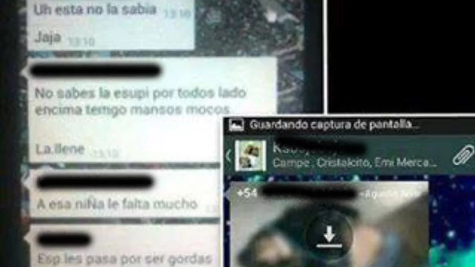 PUBLICACIONES. Se conocieron las charlas de Whatsapp de los presuntos agresores. IMAGEN TOMADA DE SANJUAN8.COM