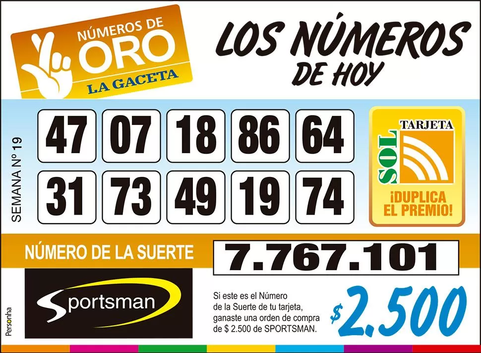 Los Números de Oro de LA GACETA