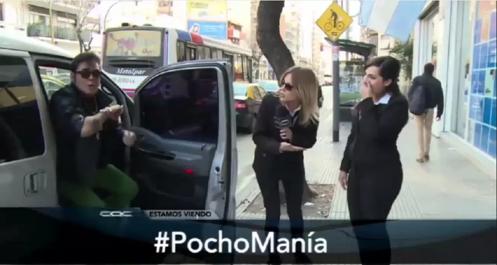 CAPTURA DE VIDEO. El verdadero 'Pocho' sorprendió a las chicas.-
