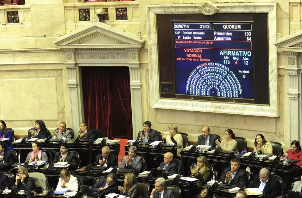 PRIMERA SESIÓN DEL AÑO. Los diputados votan el proyecto de ley de rebaja del IVA para PyME periodistas. telam