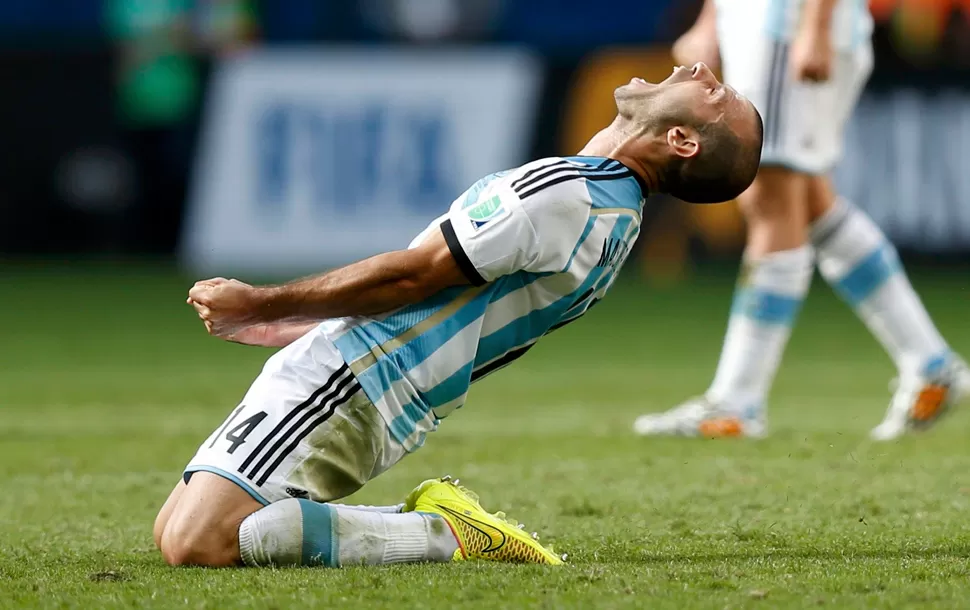 CORAZÓN Y ENTREGA. Mascherano es uno de los pilares de la Selección. REUTERS