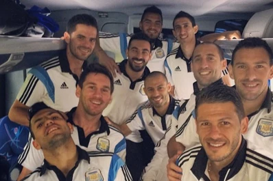 Lavezzi compartió una selfie de la Selección en San Pablo