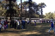 Cientos de colectivos trasladaron a militantes desde el interior de la provincia