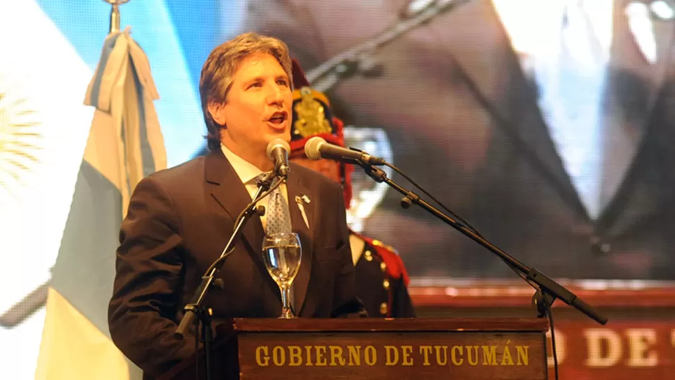 MENSAJE BREVE. El discurso de Boudou duró 10 minutos. LA GACETA / FOTO DE JUAN PABLO SÁNCHEZ NOLI