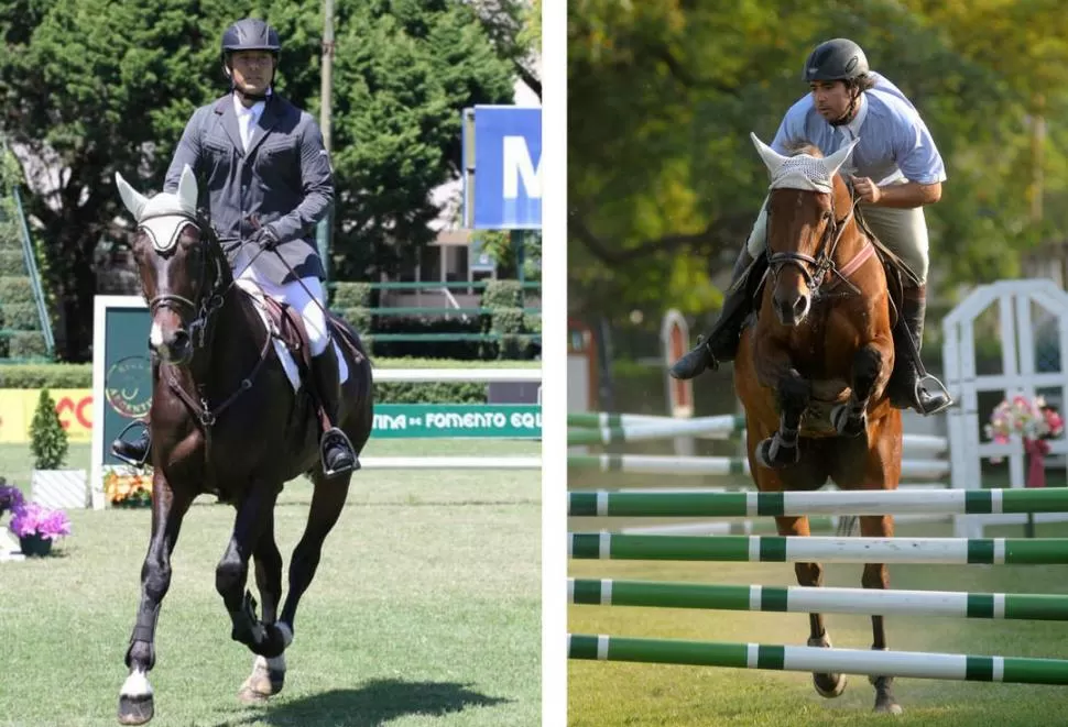SE LUCIERON. Los jinetes Agustín Pujol y Guillermo Carceller triunfaron en las competencias más importantes del Jockey Club. 