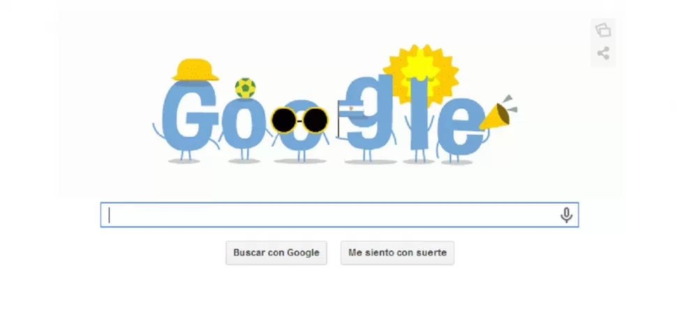 DOODLE. El buscador festejó con Argentina. CAPTURA DE PANTALLA