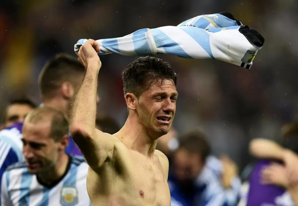 LLORÓ DE ALEGRÍA. “Será una final muy difícil, ante una Alemania que viene de jugar un partido formidable”, dijo Demichelis. reuters