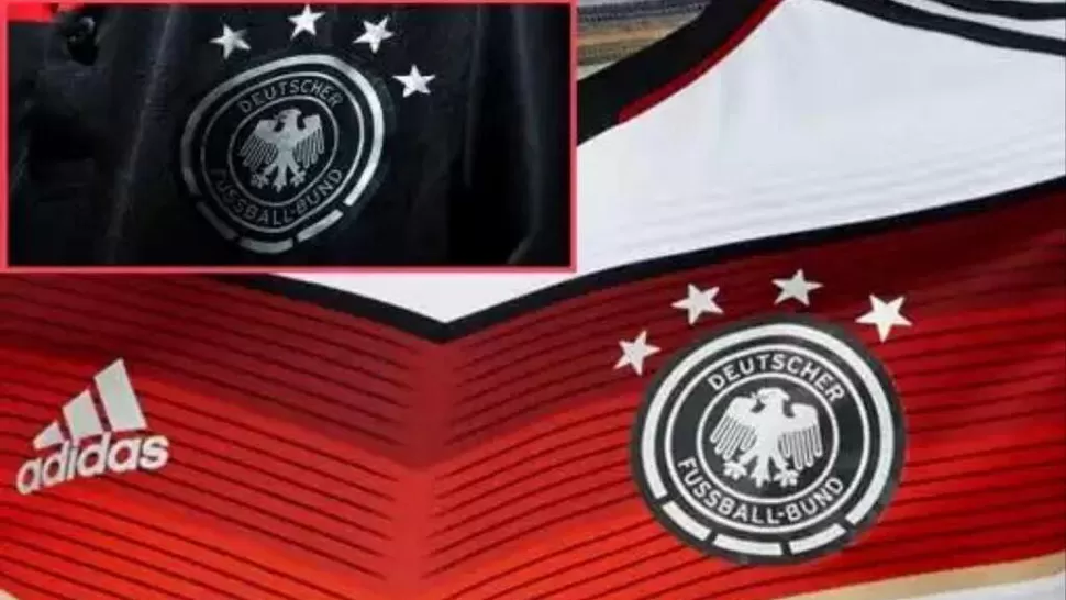 DEMASIADA CONFIANZA. Las camisetas de cuatro estrellas saldrían a la venta la semana próxima, en caso de que Alemania gane la final. FOTO TOMADA DE TWITTER.COM/ATAQUEFUTBOLERO