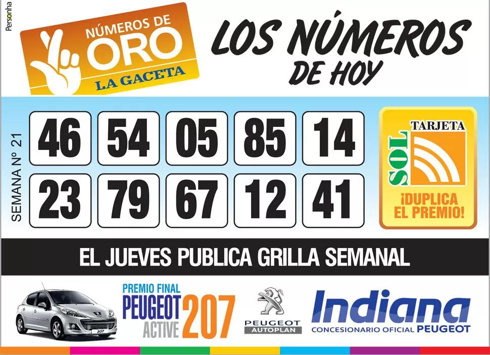 Los Números de Oro de LA GACETA