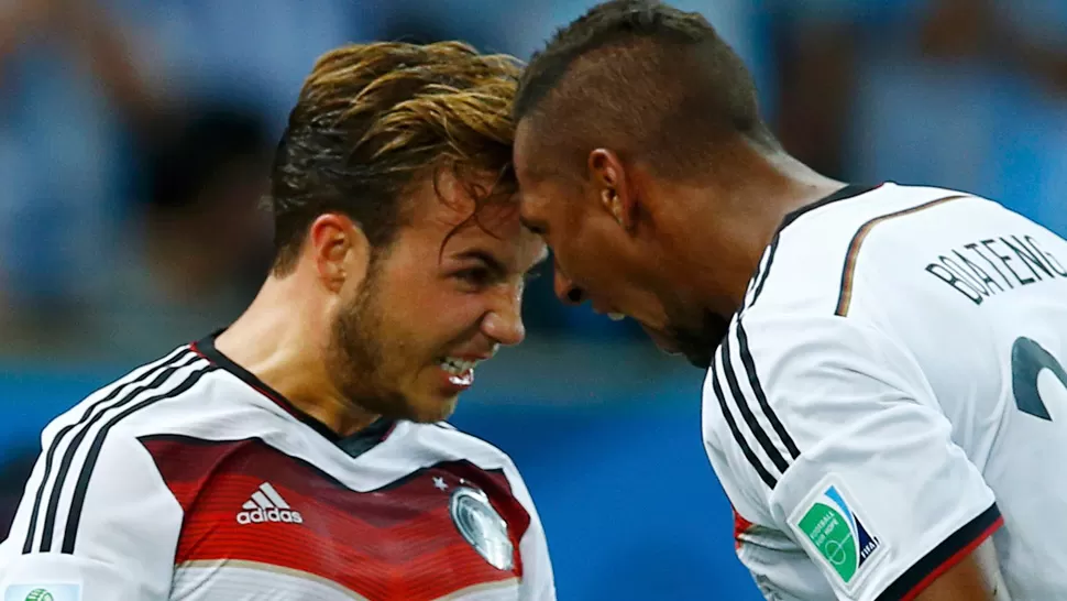 FELICIDAD ALEMANA. Götze le dio la cuarta Copa del Mundo a Alemania. REUTERS