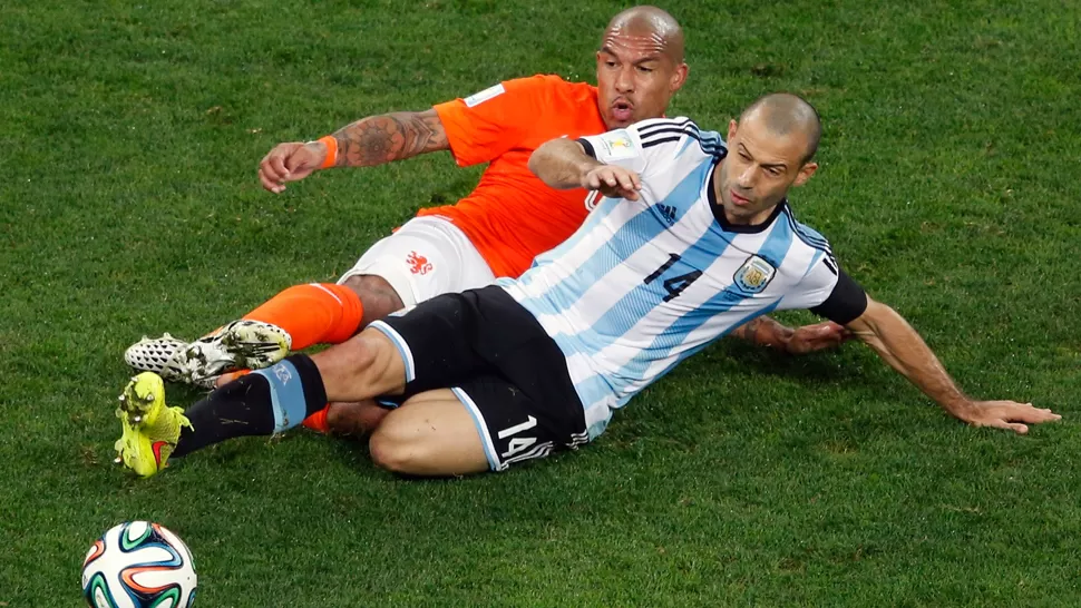 UN LEÓN. Por su entrega con la camiseta de la Selección, Mascherano se ganó la admiración y el respecto de toda la Argentina.