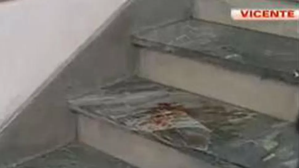 LA ESCENA DEL CRIMEN. El psiquiatra, que estaba prófugo, se entregó horas más tarde. CAPTURA DE VIDEO