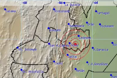 Un temblor de 4,5 grados sacudió a Salta y a Jujuy