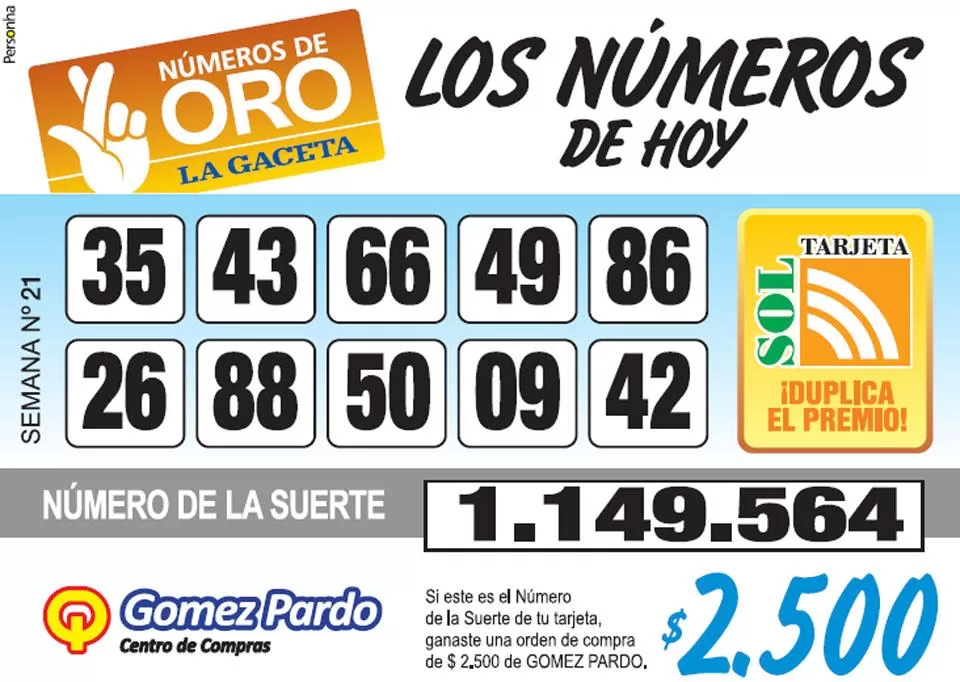 Los Números de Oro de LA GACETA