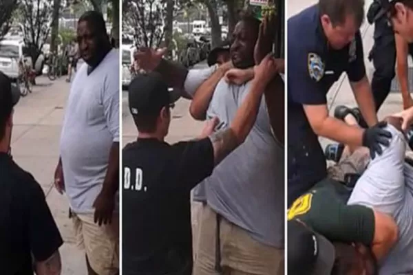 Video: conmoción por un policía que ahorcó y mató a un hombre