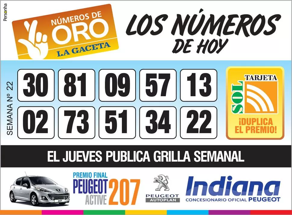 Los Números de Oro de LA GACETA