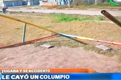 Una hamaca se le cayó en la cabeza a una nena de cuatro años: está muy grave