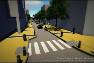 Ensanchan veredas en la Buenos Aires primera cuadra