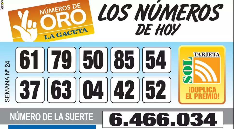 Los Números de Oro de LA GACETA