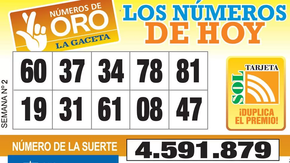 Los Números de Oro de LA GACETA