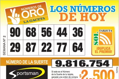 Los Números de Oro de LA GACETA