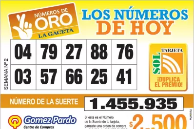 Los Números de Oro de LA GACETA