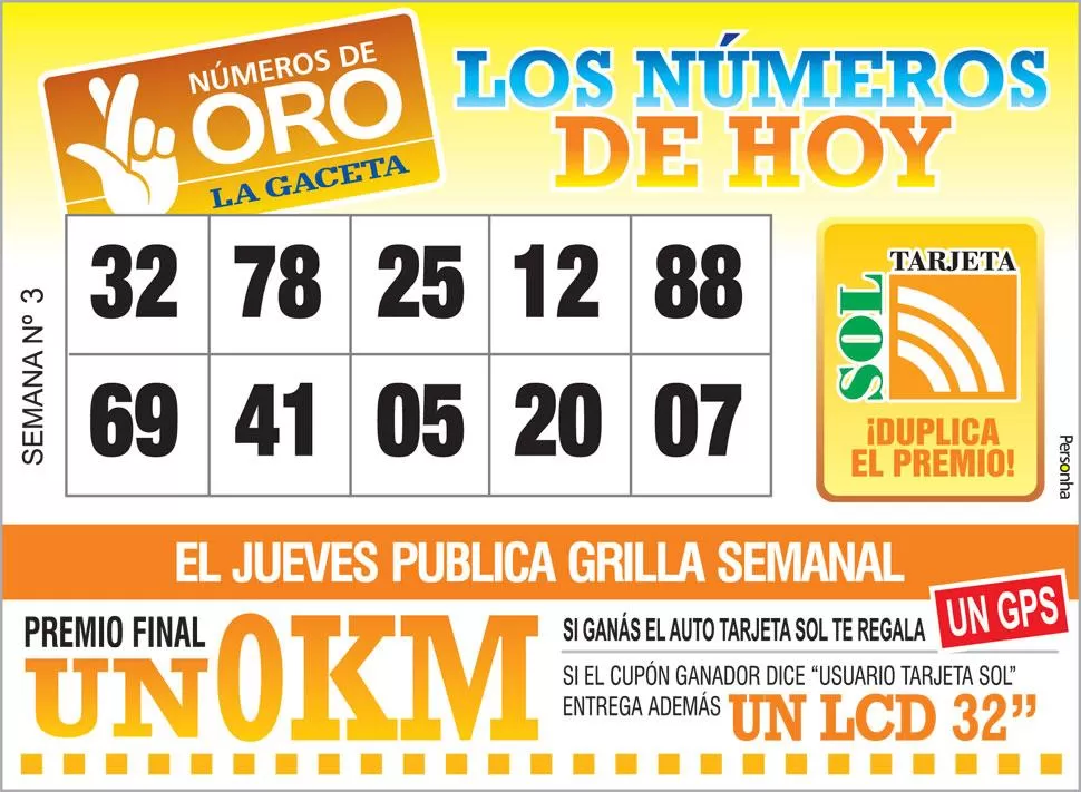 Los Números de Oro de LA GACETA