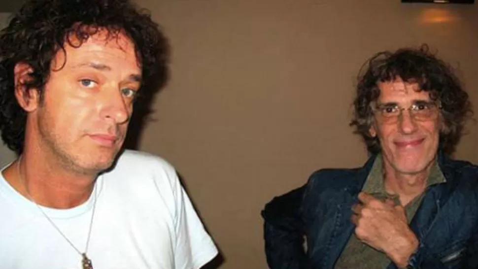 JUNTOS. Gustavo Cerati y su ídolo, Luis Alberto Spinetta. ARCHIVO