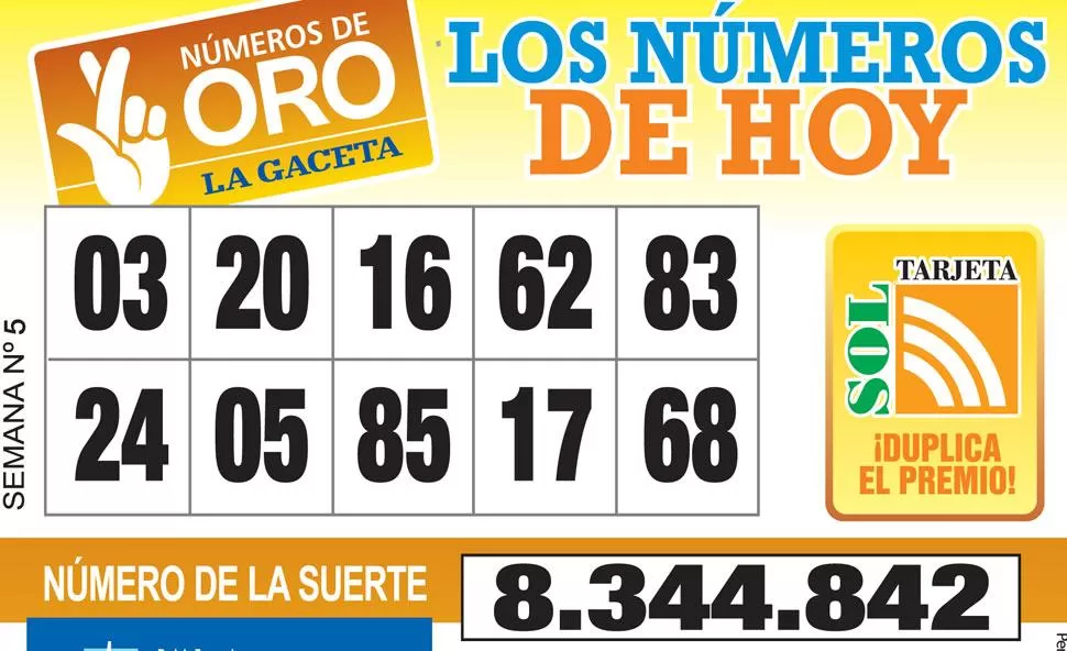 Los Números de Oro de LA GACETA