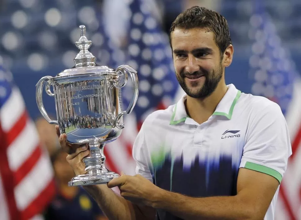 FELIZ. Cilic y la Copa que lo convirtió en rey del cemento. 