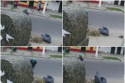 Acumulan basura junto a una gruta de la Virgen
