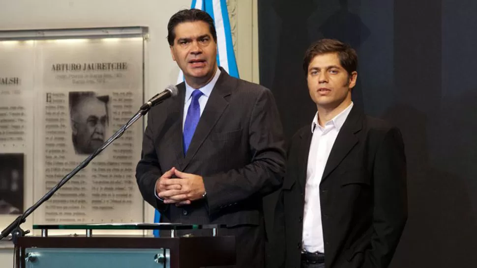 FUNCIONARIOS. Capitanich y Kicillof defienden en el Congreso el proyecto de presupuesto. FOTO TOMADA DE INFOBAE.COM