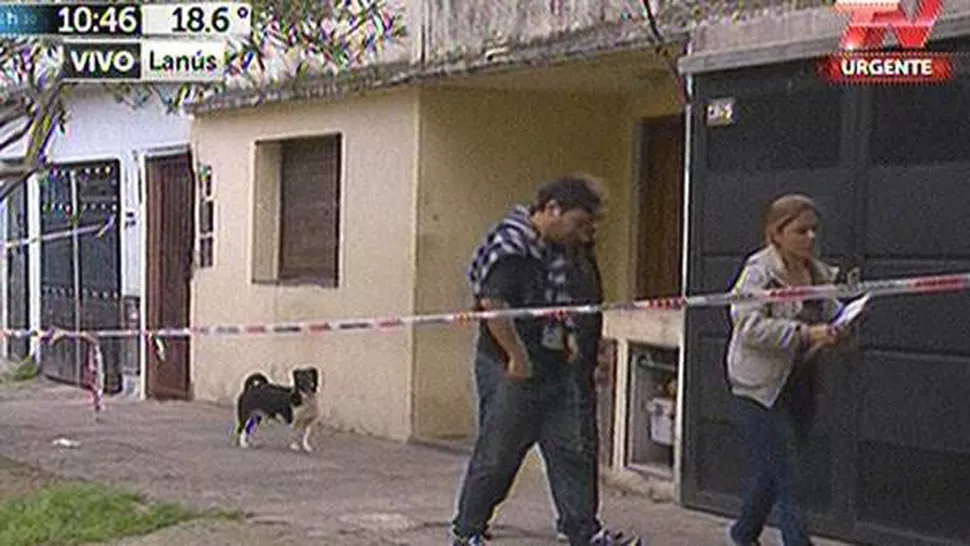 HORROR. El femicidio y suicidio se produjo durante la mañana de hoy, en Lanús. CAPTURA DE TV