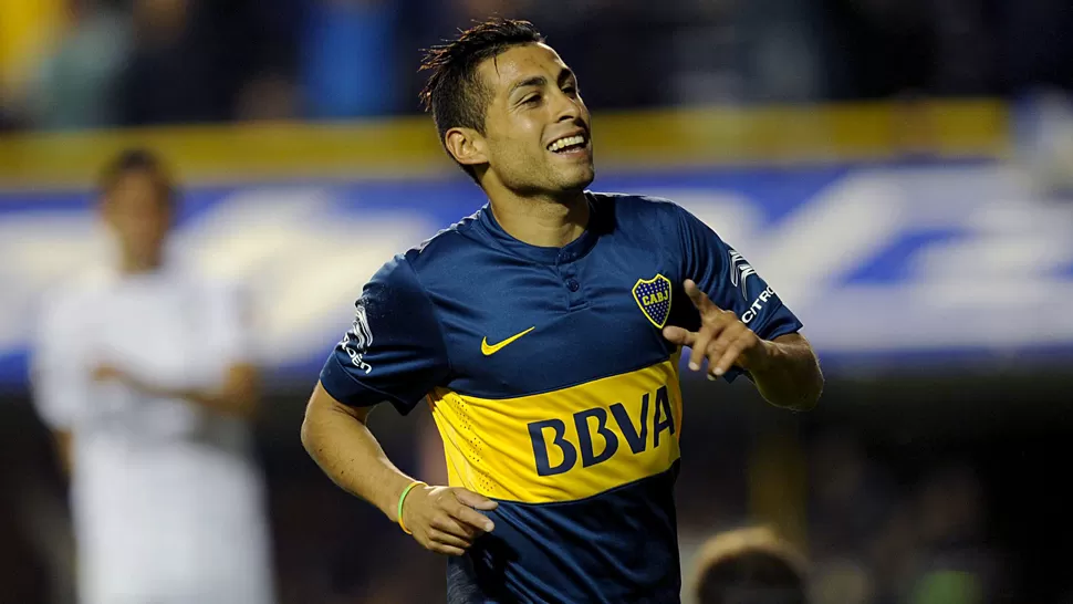 JUSTO A TIEMPO. A una semana del clásico, con gol de Carrizo los Xeneizes regresaron al triunfo. TELAM