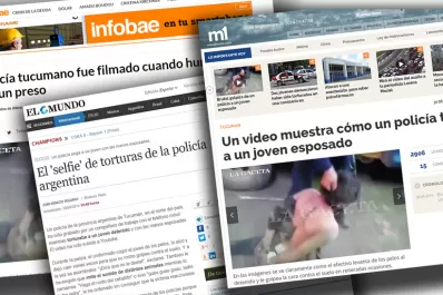 La noticia del policía torturador que humilla a un preso llegó a los medios internacionales
