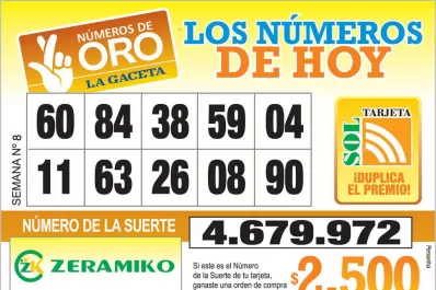 Los Números de Oro de LA GACETA