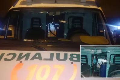 Atacaron a pedradas a una ambulancia del 107 mientras asistía a un accidentado