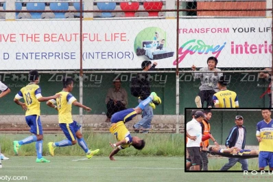 Futbolista muere al celebrar gol con una pirueta