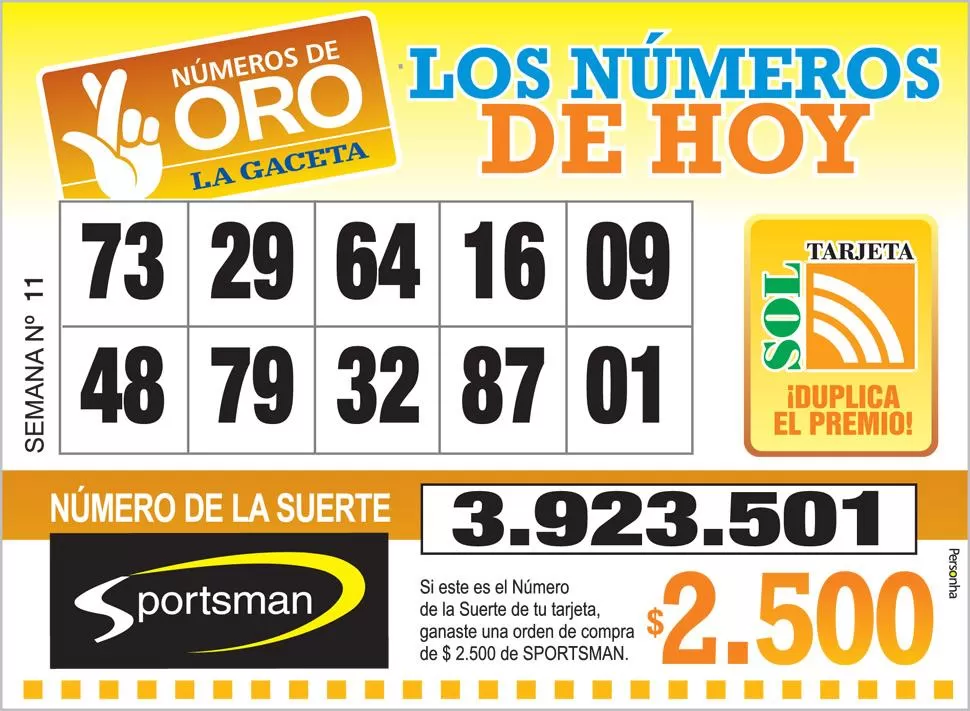 Los Números de Oro de LA GACETA