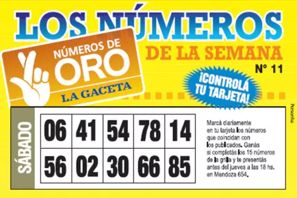 La grilla completa de los Números de Oro de la semana N° 11