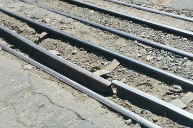 Temor por el mal estado de la vía del trencito del parque 9 de Julio