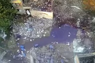 La explosión dejó un cráter gigante