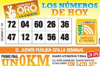 Los Números de Oro de LA GACETA