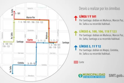 Líneas de ómnibus cambiarán de recorrido por repavimentación en Santiago al 700