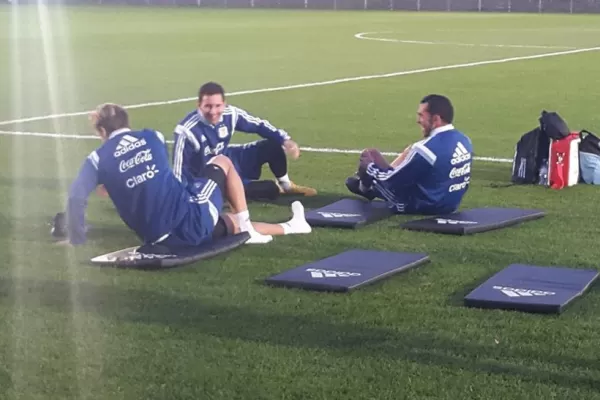 Messi y Tévez volvieron a entrenar juntos