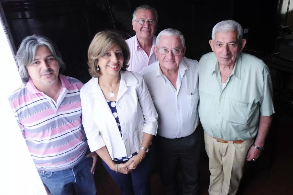 SATISFACCIÓN. Palavecino, Montaldo, Aguirre, Coronel y Aredes están entusiasmados por la distinción. la gaceta / foto de Analía Jaramillo