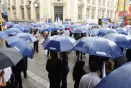 El gremio bancario protestó en el microcentro durante el primer día de paro