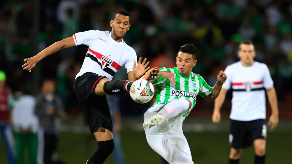 CON VENTAJA. Los colombianos vencieron en el partido de ida e intentarán el batacazo en el Morumbí. ARCHIVO